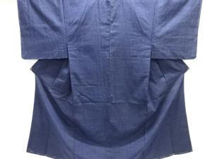 未使用品　縞織り出し手織り紬男物着物